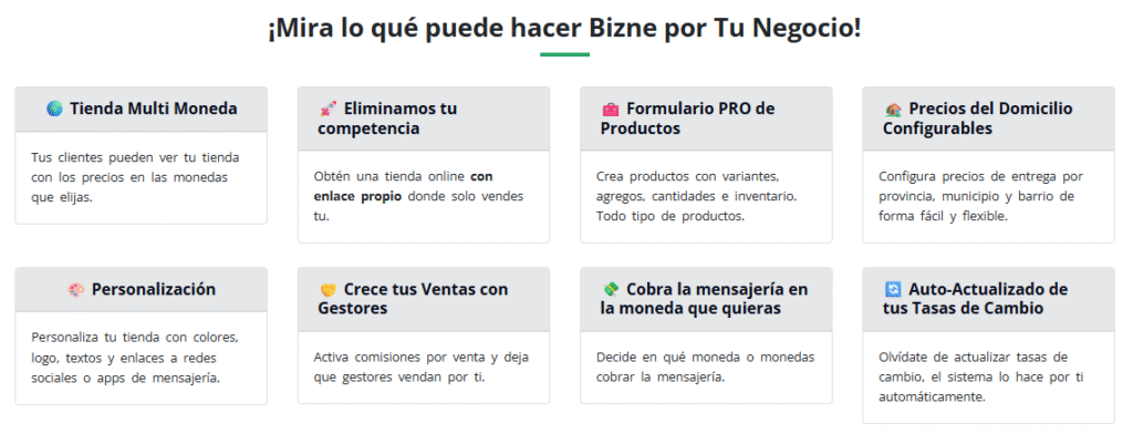 Servicios de biznecubano