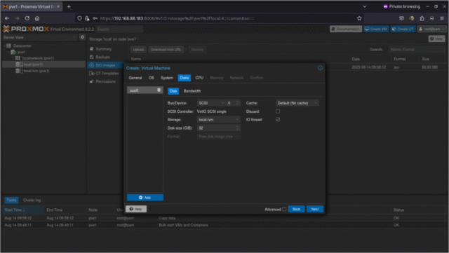 RouterOS instalación 5 Disk