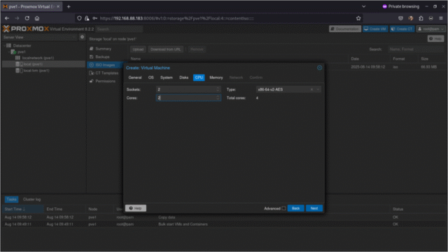 RouterOS instalación 6 CPU
