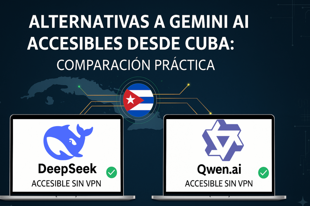 DeepSeek y Qwen.ai se presentan hoy como las opciones más prácticas para usuarios en la isla