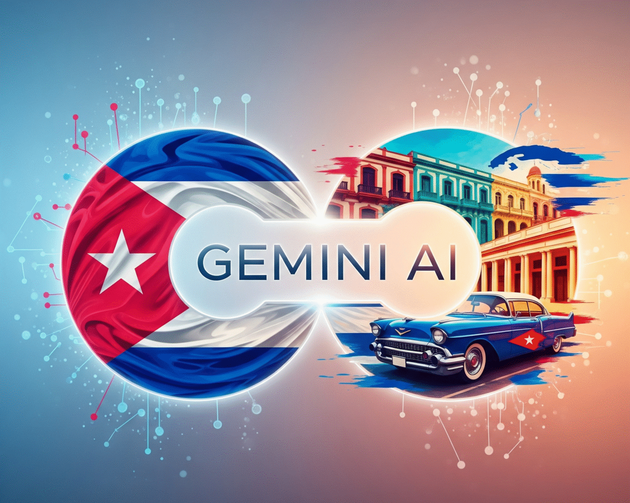Gemini AI de Google, inteligencia artificial integrada con su ecosistema, generando texto e imágenes.